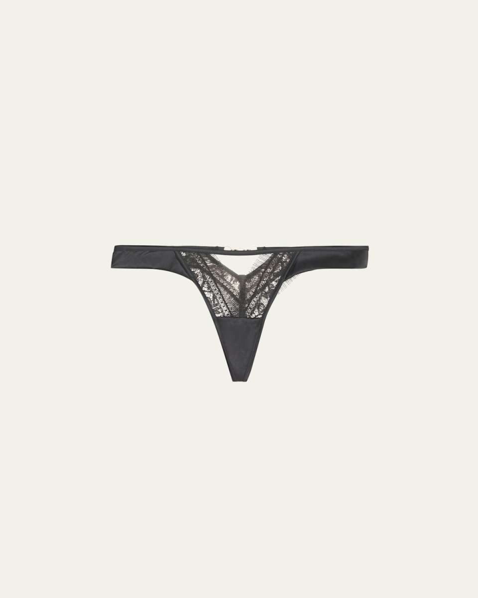 Batignolles Lace & Silk Satin G-String